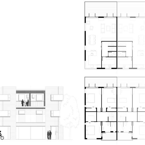 Typical 3-storey terraced house elevation and spatial layout, 2-storey ...