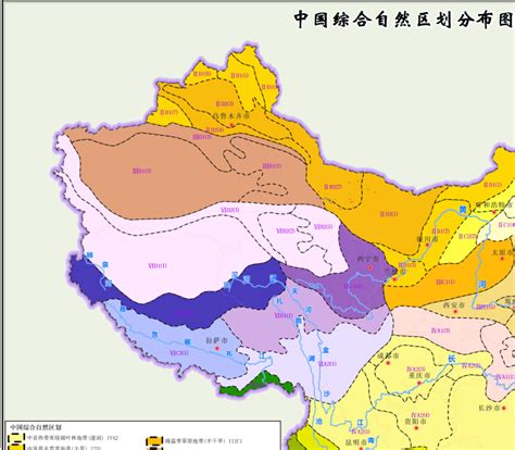 中国综合自然区划分布图高清图 交通地理 数据包市场 京东万象