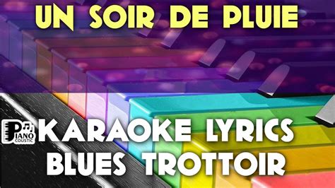 UN SOIR DE PLUIE BLUES TROTTOIR KARAOKE LYRICS VERSION YouTube