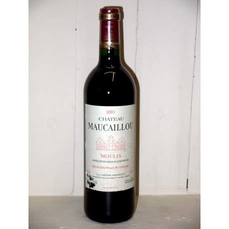 Château Maucaillou 2001 great wine Bottles in Paradise Au Droit de