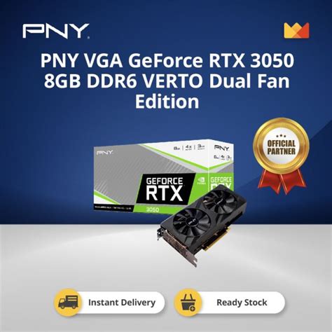 PNY VGA GeForce RTX 3050 8GB DDR6 VERTO Dual Fan Edition Lazada Indonesia