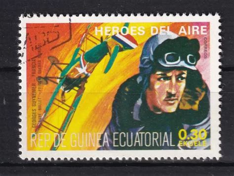 Timbre S Oblit R S R Publique De Guin E Equatoriale Avions Aviateurs