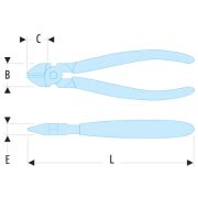 405 12 Pince Coupante Facom Diagonale Coupe Axiale 120mm Outillage