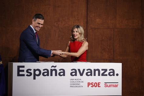 PSOE y Sumar cierran el acuerdo para un Gobierno de coalición