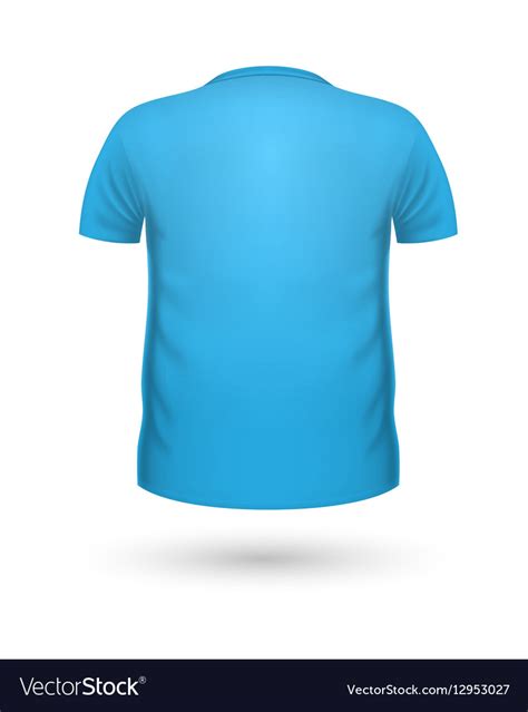 T-shirt template back view Royalty Free Vector Image