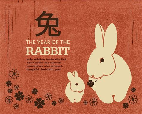 Year Of The Rabbit Poster Size Archival Print Zodiac Year 2023 Etsy