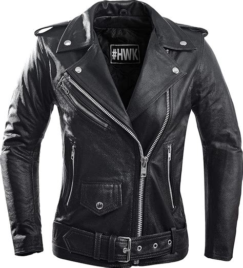 Amazon Hwk Brando Leather Motorcycle Jacket For Women Genuine