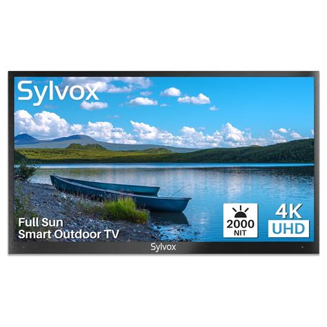 SYLVOX Outdoor TV 75 Full Sun Outdoor Smart TV 2000nits 4K UHD High