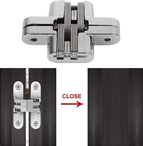 Pcs Invisible Concealed Cross Hinges Wooden Doors Zinc Alloy China