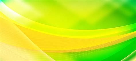 An Abstract Green And Yellow Background With Wavy Lines