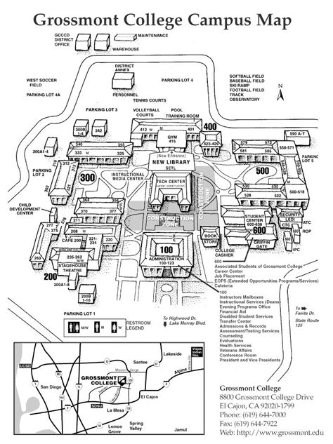 Grossmont College Campus Map