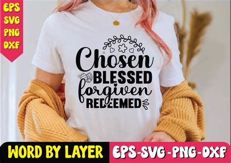 Chosen Blessed Forgiven Redeemed Svg Graphic By Sanistore Creative