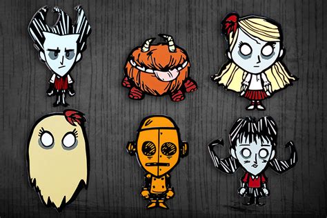 Don't Starve: Metal Character Pins – Klei Merch Shop