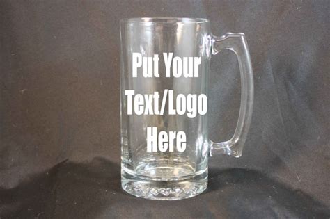 Personalized Beer Stein Custom Etching of Your Logo And/or | Etsy