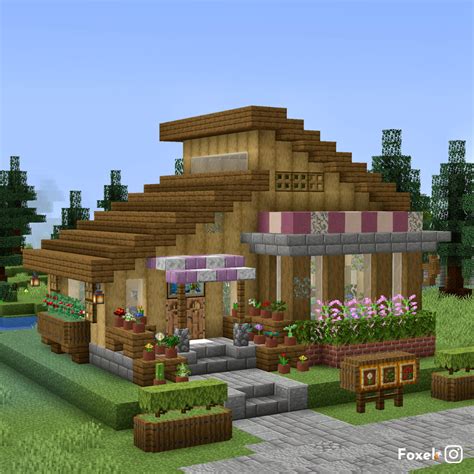 Minecraft Flower Shop Easy Minecraft Houses Minecraft Houses