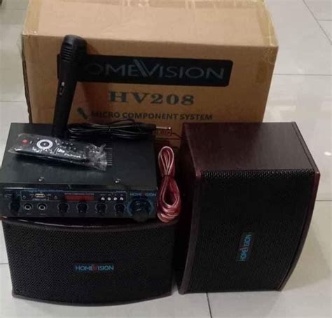 Karaoke Set Homevision Hv 208 Mini Amp And Speaker D6 2way On Carousell