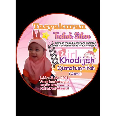 Jual Stiker Tasyakuran Turun Tanah 1 Lembar 7500 Isi Tergantung Ukuran