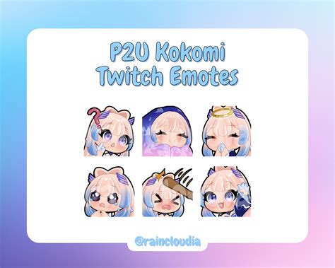 P2u Kokomi Genshin Impact Emotes For Twitch Discord Youtube Etsy Canada