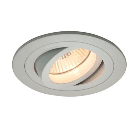 R M Line Small Recessed Downlight White Tiltable R M Lighting