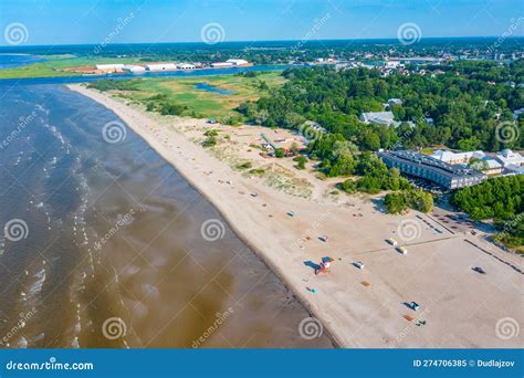 Panorama View of Beach at Parnu, Estonia Stock Image - Image of weather ...