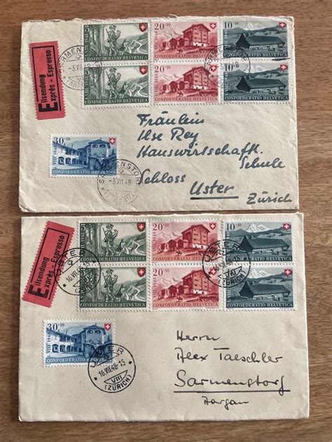 1948 Pro Patria Série sur Lettre 2x Kaufen auf Ricardo