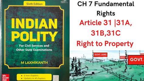 Article 31 Of Indian Constitution In Hindi And English Right To Property 31a 31b 31c Youtube