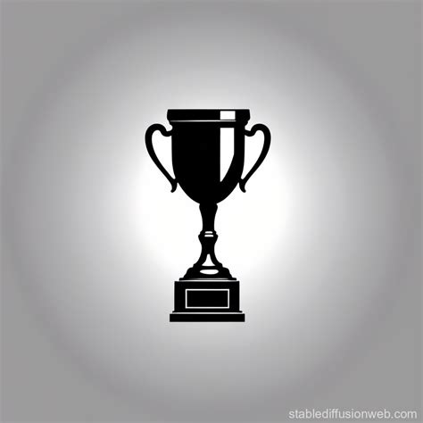 Black Editable Svg Trophy Icon Stable Diffusion Online