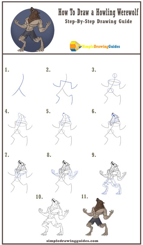 How To Draw A Werewolf Step By Step