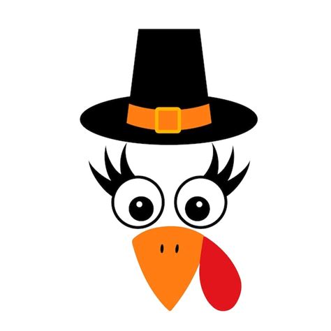 Thanksgiving Turkey Face - 10 Free PDF Printables | Printablee - Clip ...