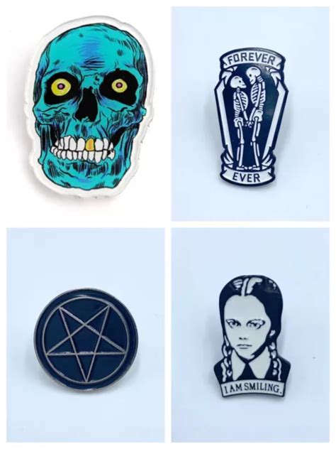 BROCHE PIN MUJER Hombre Nuevo Calavera Esqueleto Pentaculo Bisuteria