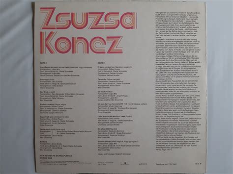 Zsuzsa Koncz Schallplatten Sammlung