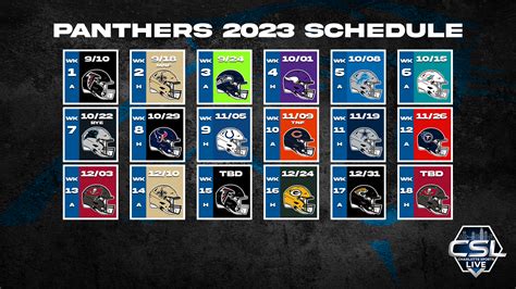 Schedules out! Here's the Panthers full 2023 calendar breakdown