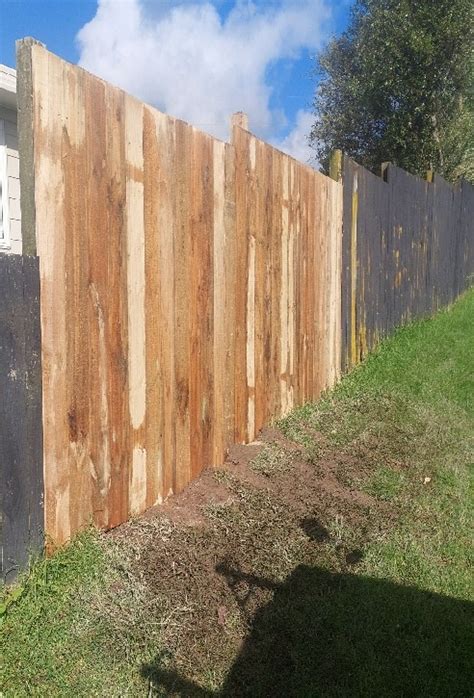 Storm Damaged Timber Fence