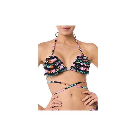 Goldenpoint Bikini Donna Costume Reggiseno A Triangolo Con Balze Serie