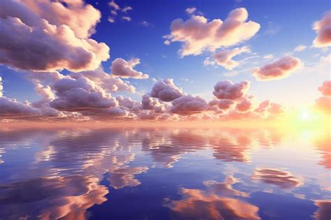 Premium Ai Image Beautiful Dramatic Cloudscape With Cumulus Clouds In