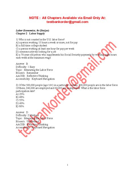 Labor Economics 5th Edition Borjas 3