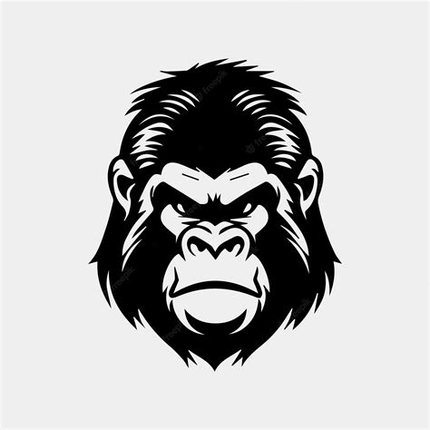 Premium Vector Angry Gorilla Head Vector Illustration For Logo Symbol