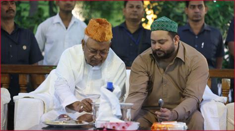 Nitish Kumar, Tejashwi Yadav attends RJD's iftar party at Rabri Devi's ...