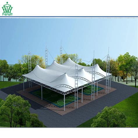 Waterproof Pvdf Cover Tensile Membrane Tennis Stadium Canopy Membrane