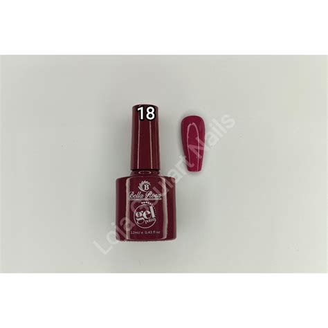 Esmalte Em Gel Led Uv Bella Rosa 12ml Cores Preto Branco Vermelho