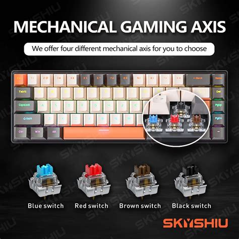 SKYSHIU SK Mechanical Keyboard Multi RGB Light Effect Key Gaming Keyboard Red Switch Hot