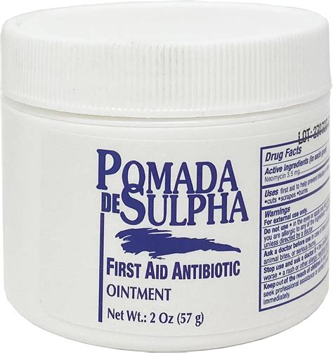 Amazon POMADA DE SULPHA Pomada antibiótica de primeros auxilios