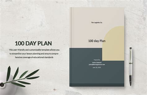 Simple 100 day Plan Template in Pages, Word, PDF, Google Docs ...