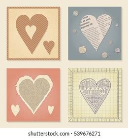 Vector Set Templates On Valentines Day Stock Vector Royalty Free