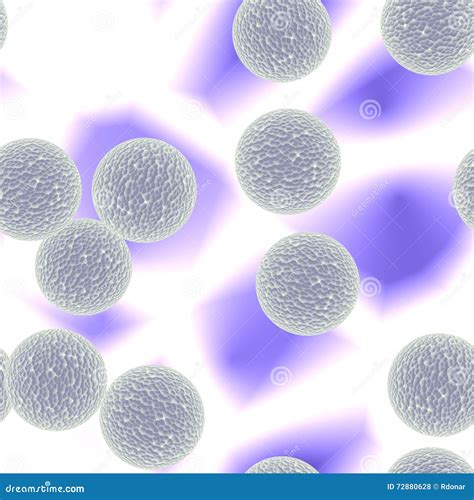 Pathogenic Bacterias or Virus Spheres in Light Liquid Stock ... 