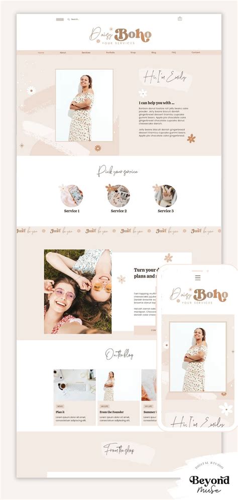 Wix Website Template Wix Template For Creatives Coaches Etsy Denmark