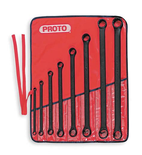 PROTO Box End Wrench Set, Alloy Steel, Black Oxide, Insulated No, Number of Tools 8 - 1AKP6 ...