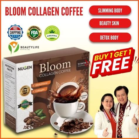 Nugen Bloom Collagen Coffee Original 100 Robusta Collagen Drink