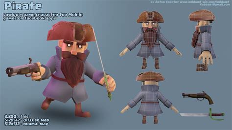 Low poly Character - Pirate MOB — polycount