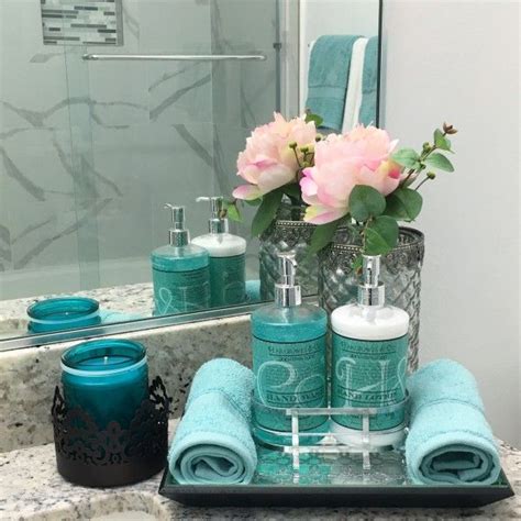 Teal Aqua Blue Bathroom Decor